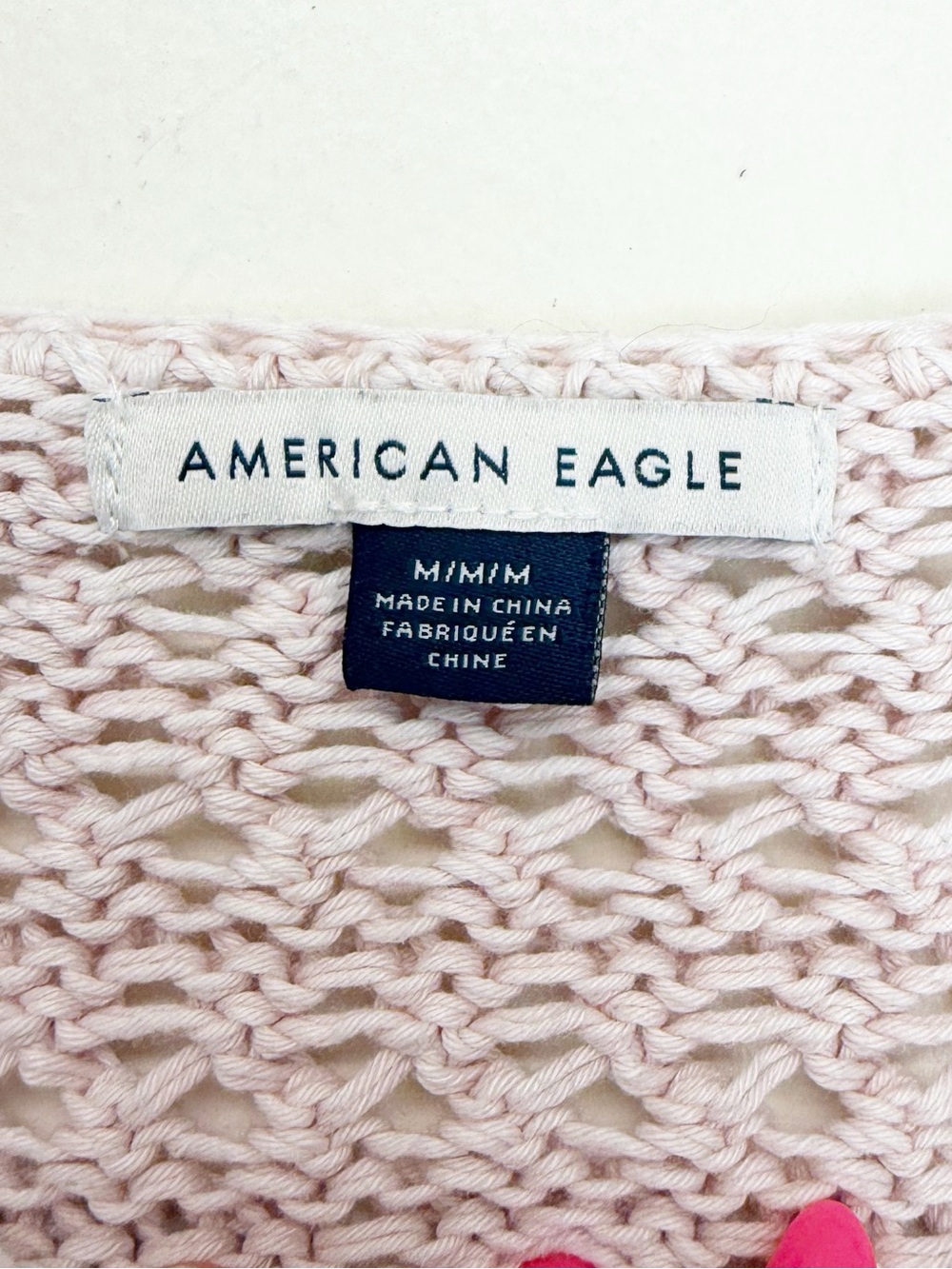 AMERICAN EAGLE Ballet Neck Open Knit Sweater Medium - Picture 7 of 8